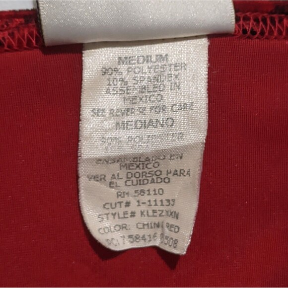 Vintage Plaid Velvet Shirt Red Black Top M Medium Kathie Lee 90s Punk Stretchy - Picture 9 of 9